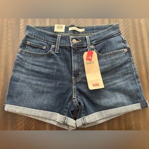 Levi's Dark Blue Jean Shorts for Women